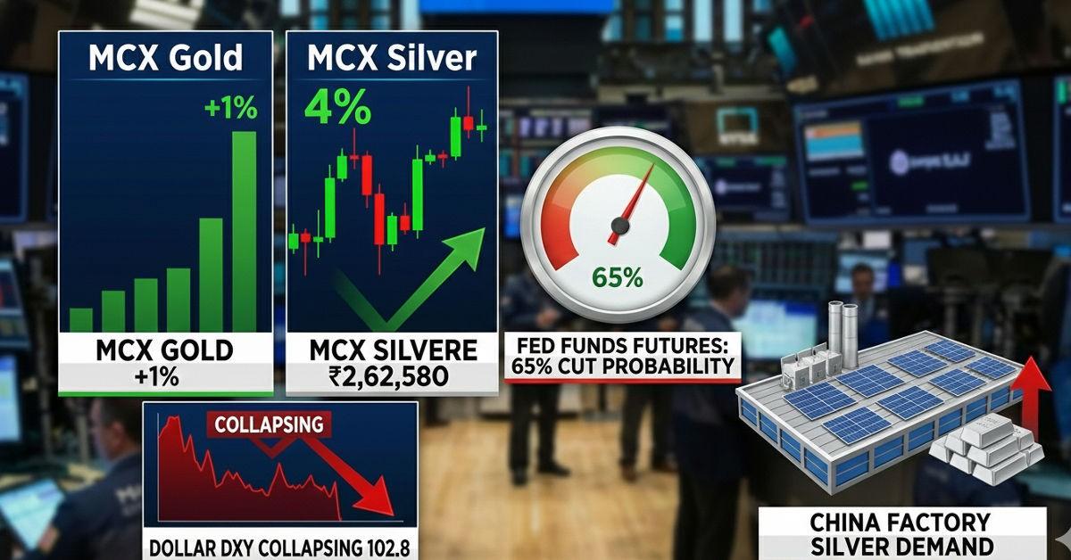 Silver MCX Feb 11 ₹2,62,580/kg Up 4%: Gold 1% Gain US Fed Signals Boost Bullion Safe Haven Demand