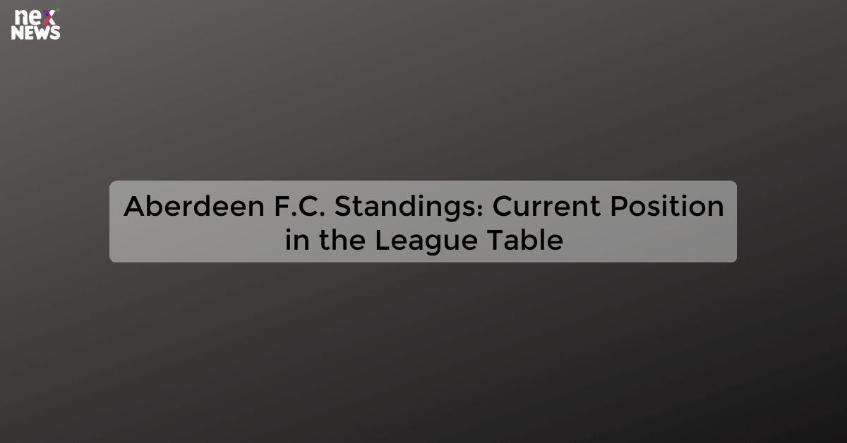 Aberdeen F.C. Standings: Current Position in the League Table