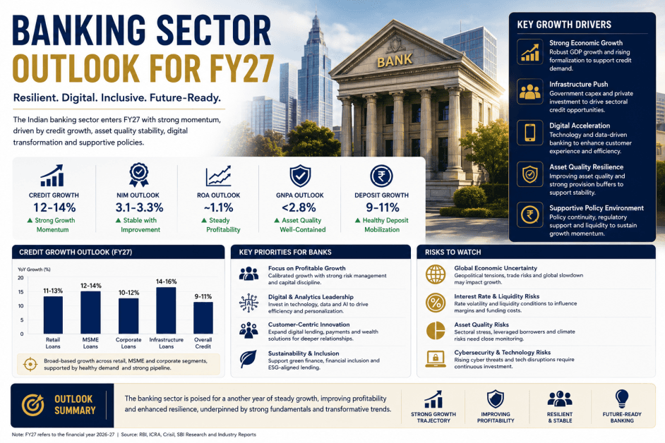 Banking Sector Outlook for FY27: Credit Growth, Digital Transformation, and Opportunities Ahead
