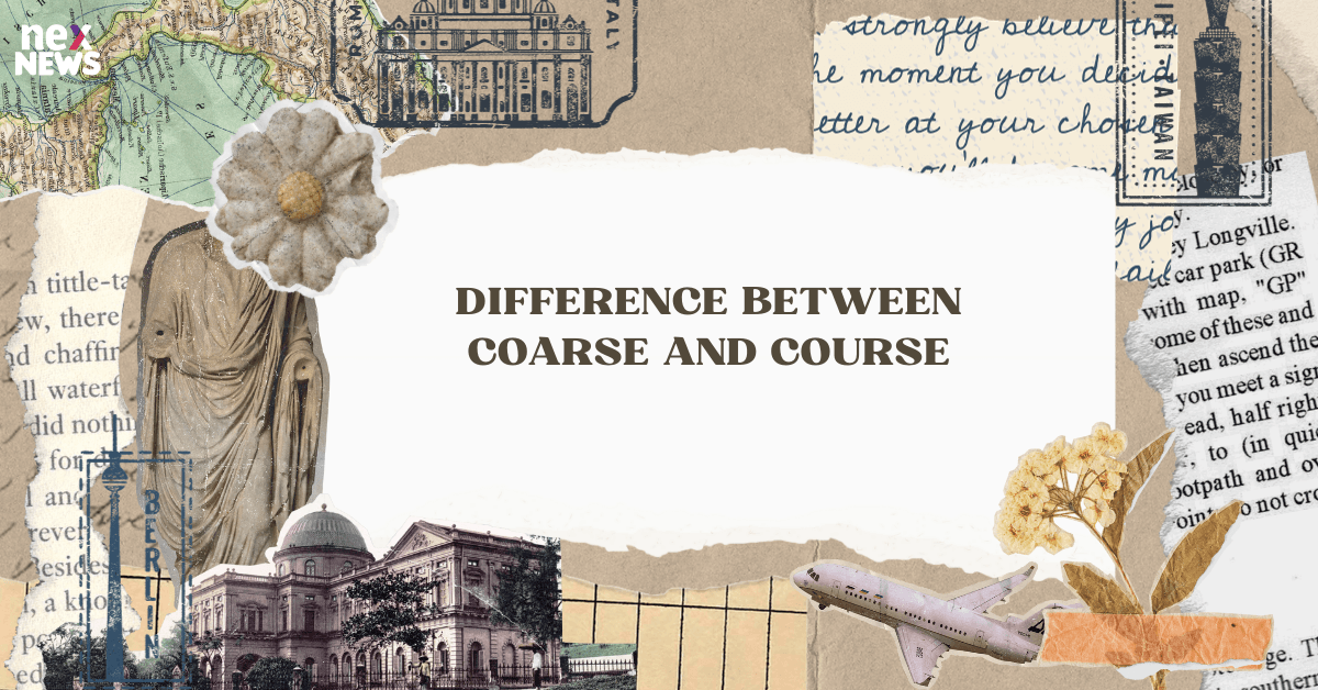 Difference Between Coarse and Course