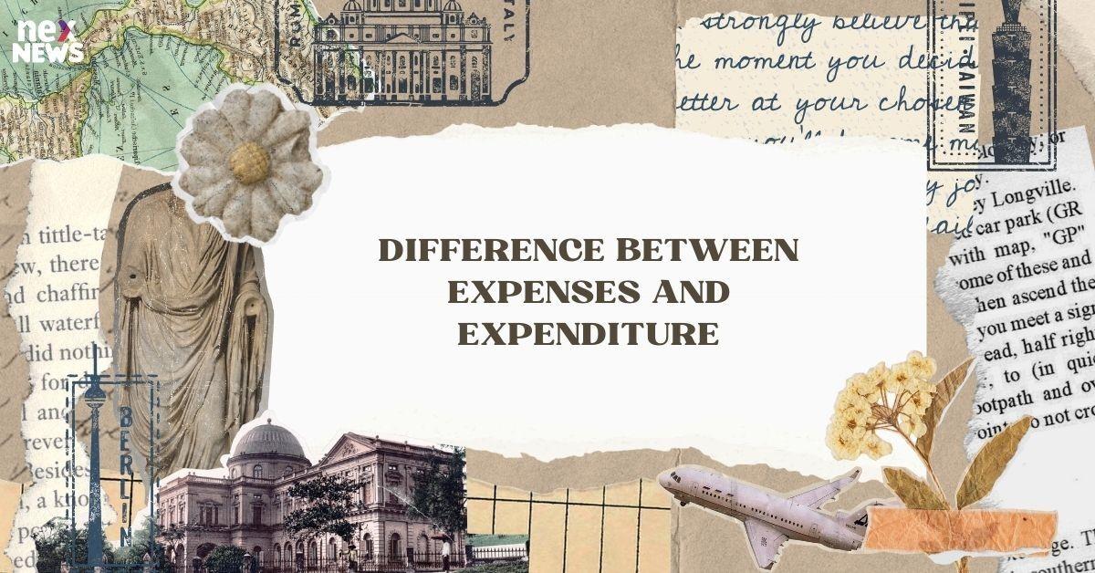 Difference Between Expenses And Expenditure