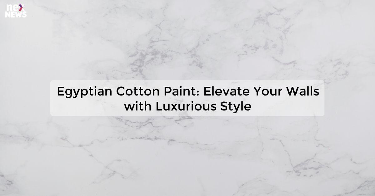 Egyptian Cotton Paint: Elevate Your Walls with Luxurious Style