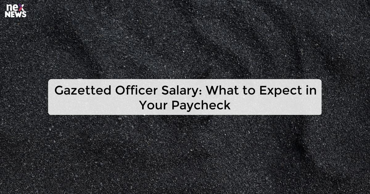 Gazetted Officer Salary: What to Expect in Your Paycheck