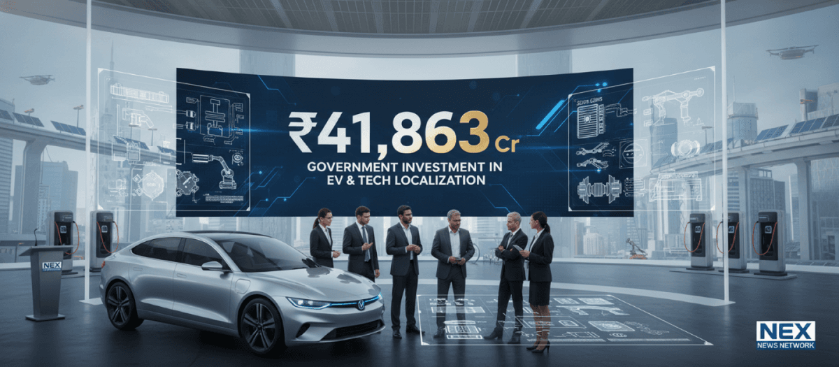 Govt clears ₹41,863 Cr for 22 ECMS projects to deepen EV & tech localisation and parts exports.