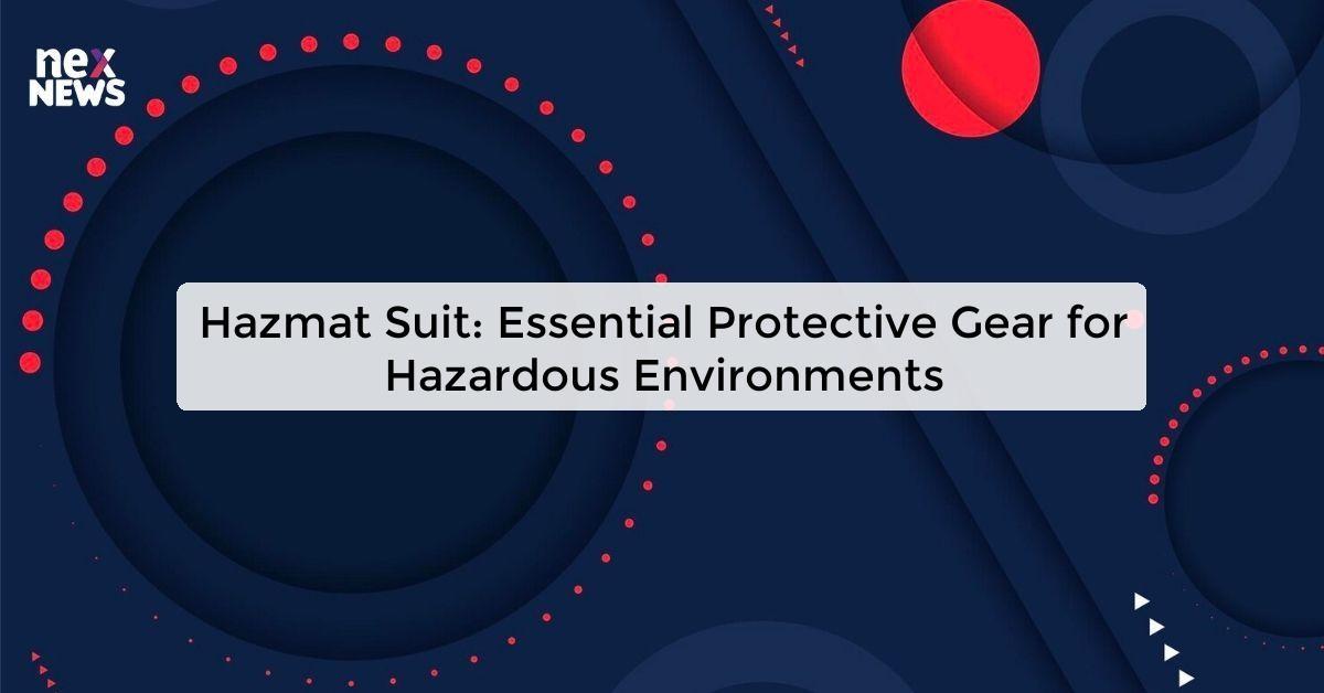 Hazmat Suit: Essential Protective Gear for Hazardous Environments