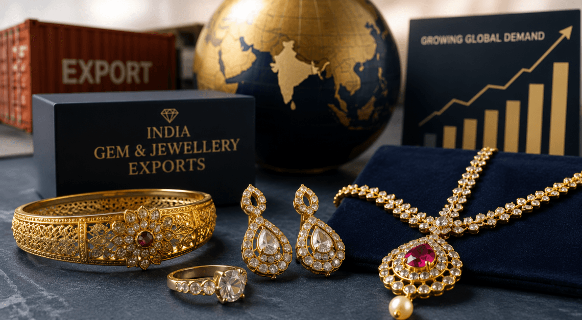 India's Gem & Jewellery Exports Rise Sharply on Strong Global Gold Demand