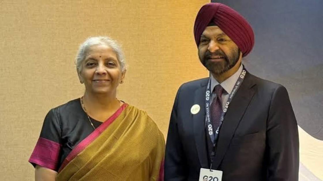Nirmala Sitharaman and Ajay Banga Discuss Private Capital and Deeper India-World Bank Partnership