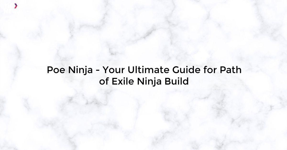 Poe Ninja - Your Ultimate Guide for Path of Exile Ninja Build