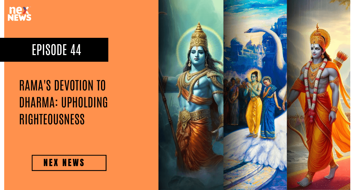 Rama's Devotion to Dharma: Upholding Righteousness