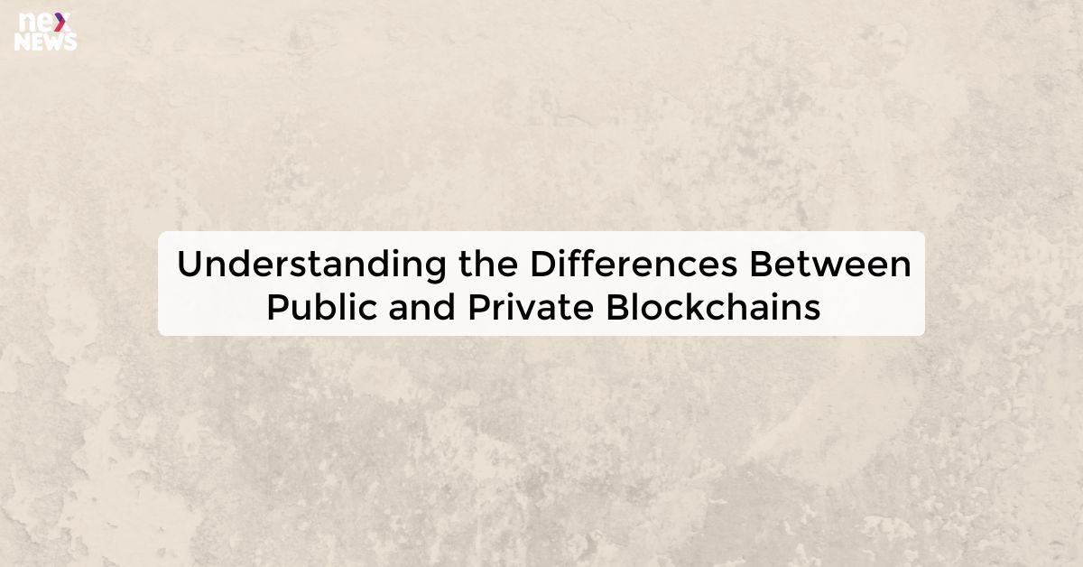 Understanding the Differences Between Public and Private Blockchains