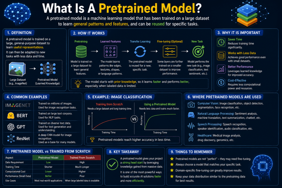 What Is a Pretrained Model? A Simple Guide to Pretrained Models in Artificial Intelligence