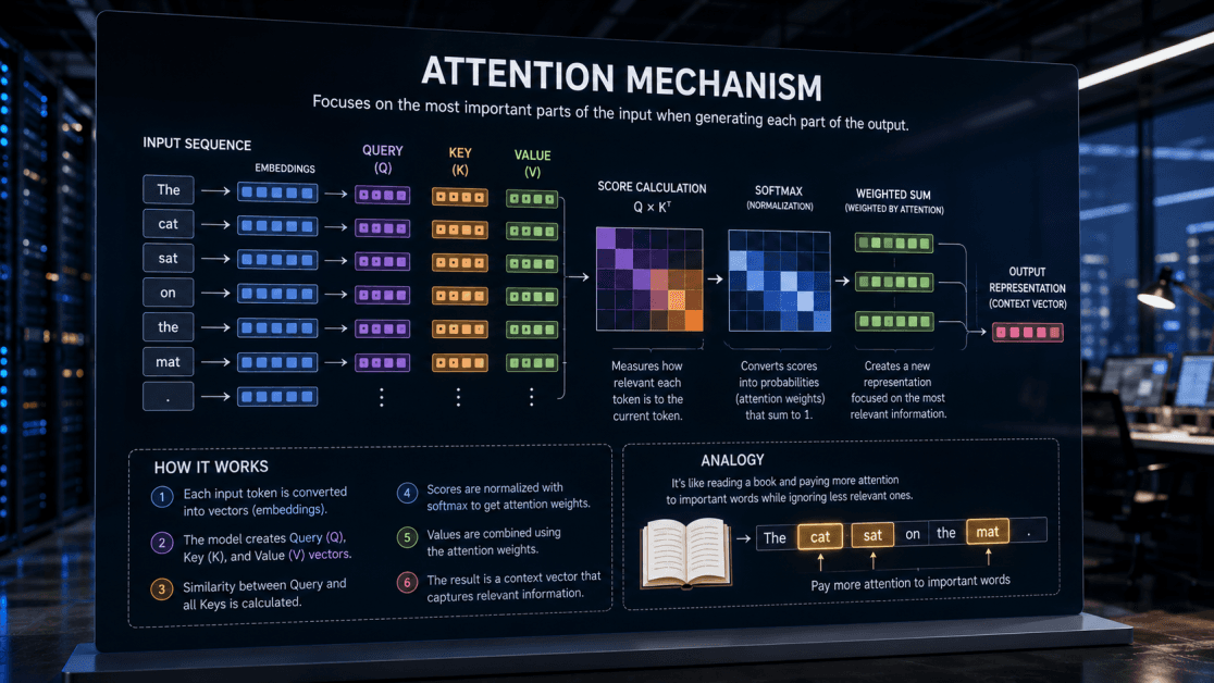 What Is an Attention Mechanism? A Simple Guide to AI Attention Models