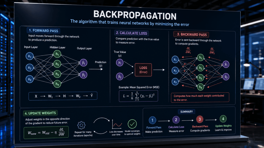 What Is Backpropagation? A Simple Guide to Neural Network Learning in Artificial Intelligence