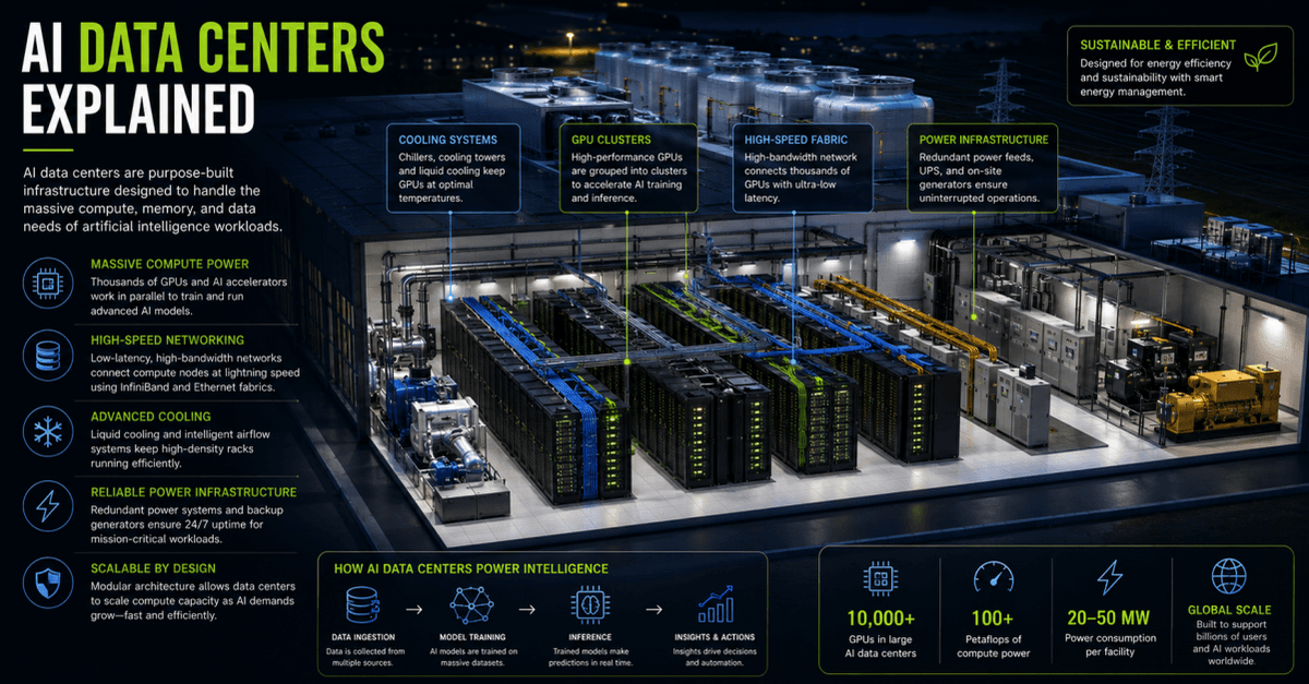AI Data Centers Explained: How They Power Modern Artificial Intelligence AI Data Centers Explained: How They Power Modern Artificial Intelligence
