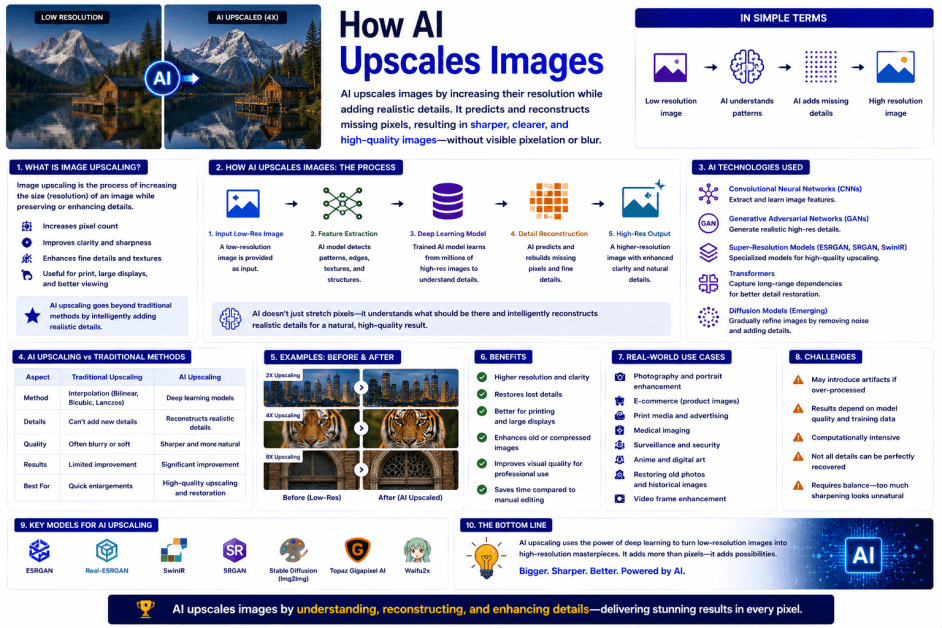 How AI Upscales Images: A Complete Guide to AI Super-Resolution Technology How AI Upscales Images: A Complete Guide to AI Super-Resolution Technology