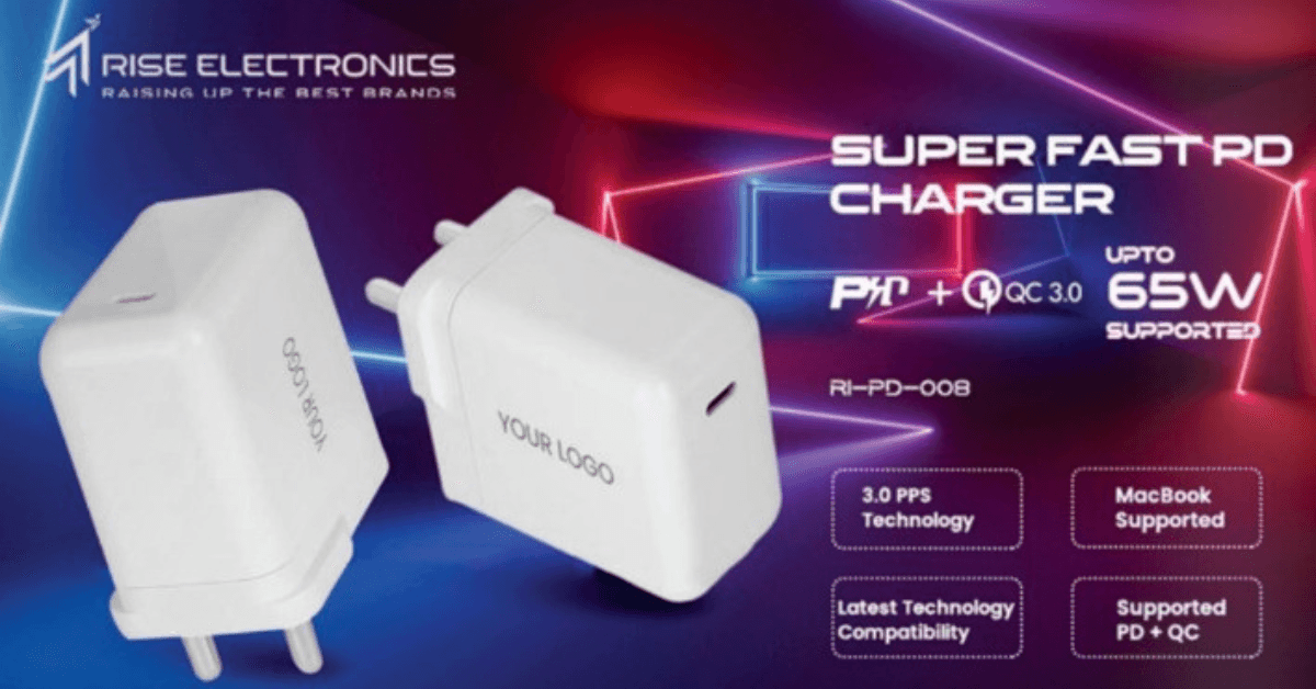 Rise Electronics Introduces 65W PD Fast Charger for Simultaneous Charging of Multiple Devices