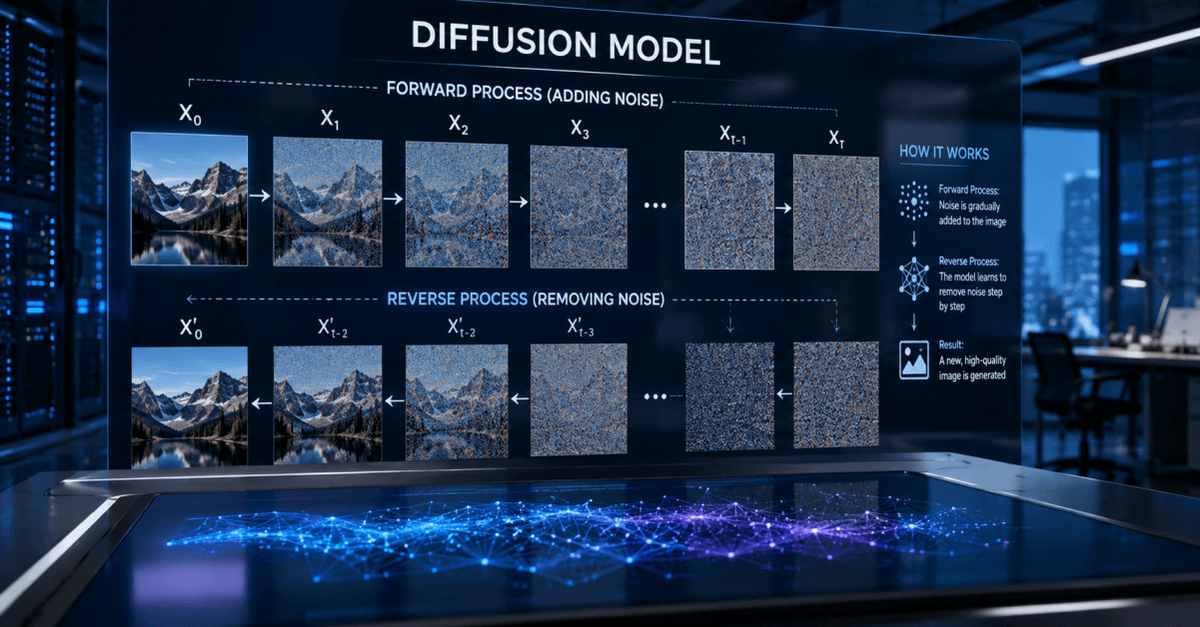 What Is a Diffusion Model? A Simple Guide to AI Image Generation Technology What Is a Diffusion Model? A Simple Guide to AI Image Generation Technology